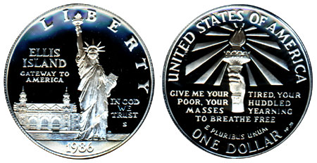 1986 Statue of Liberty Dollar